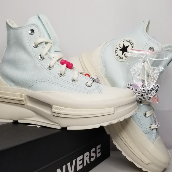 Converse Unisex  RUN STAR LEGACY CX Pop Words Women's 8.5 Aqua A06094C NWT - Picture 1 of 7
